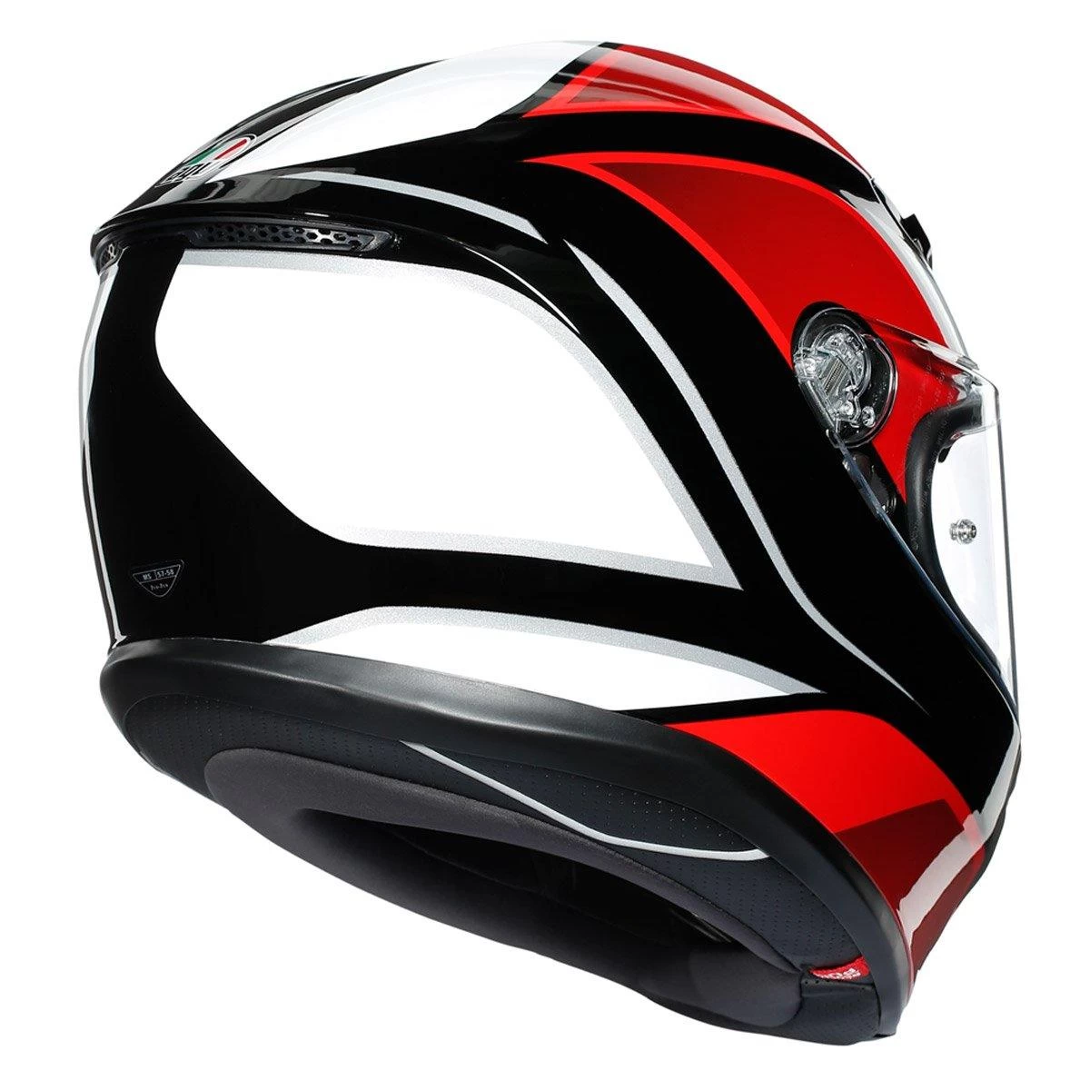 AGV K6 Hyphen Helmet - Black Red White - Image 3