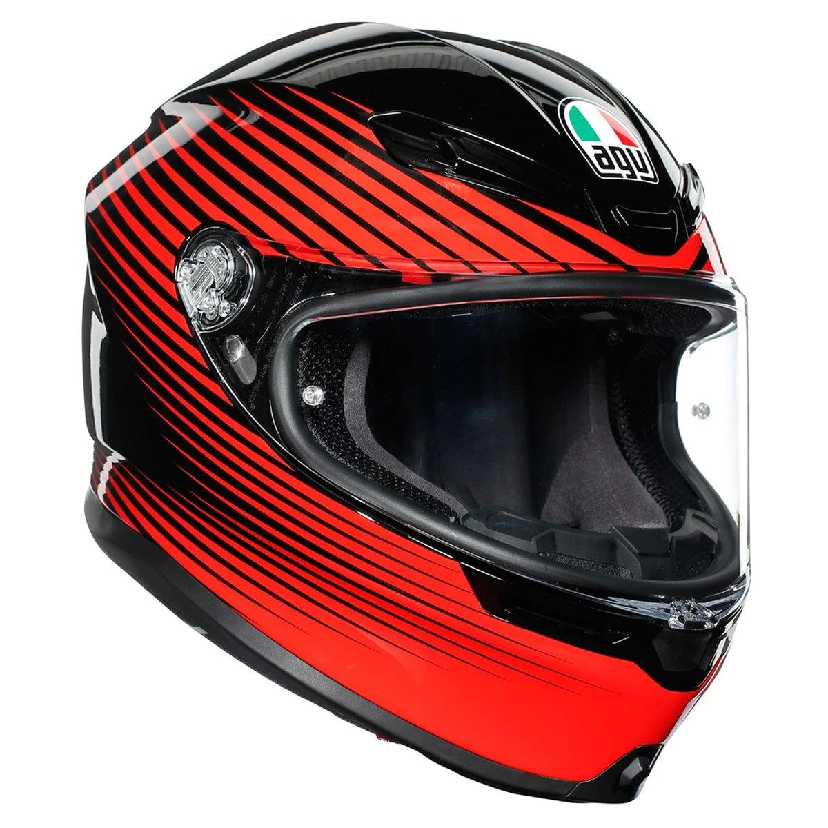 AGV K6 Rush Helmet - Black Red