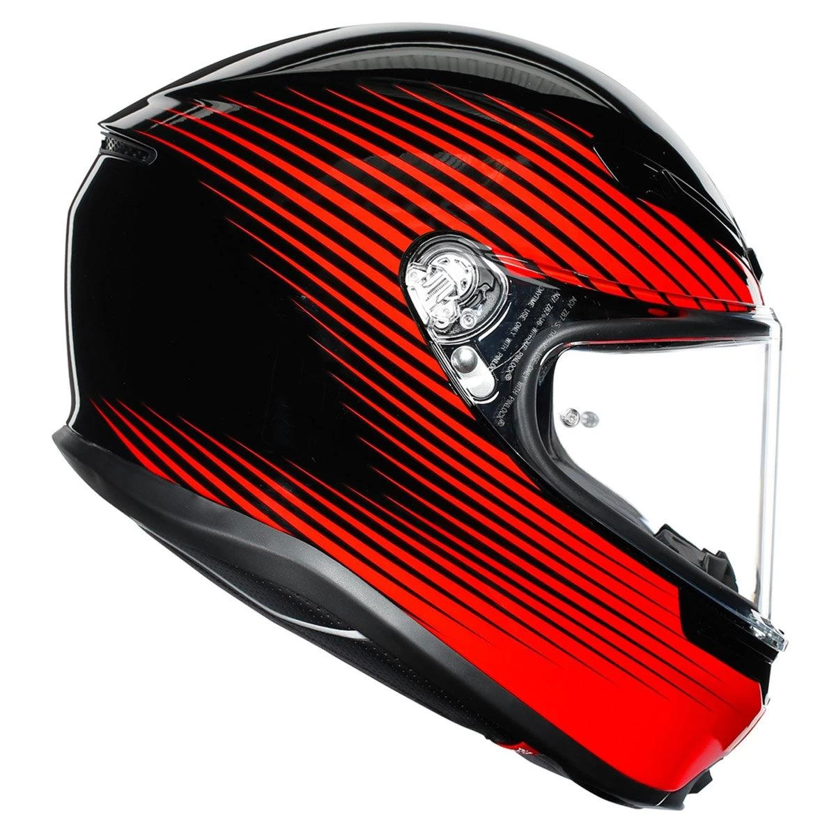 AGV K6 Rush Helmet - Black Red - Image 2