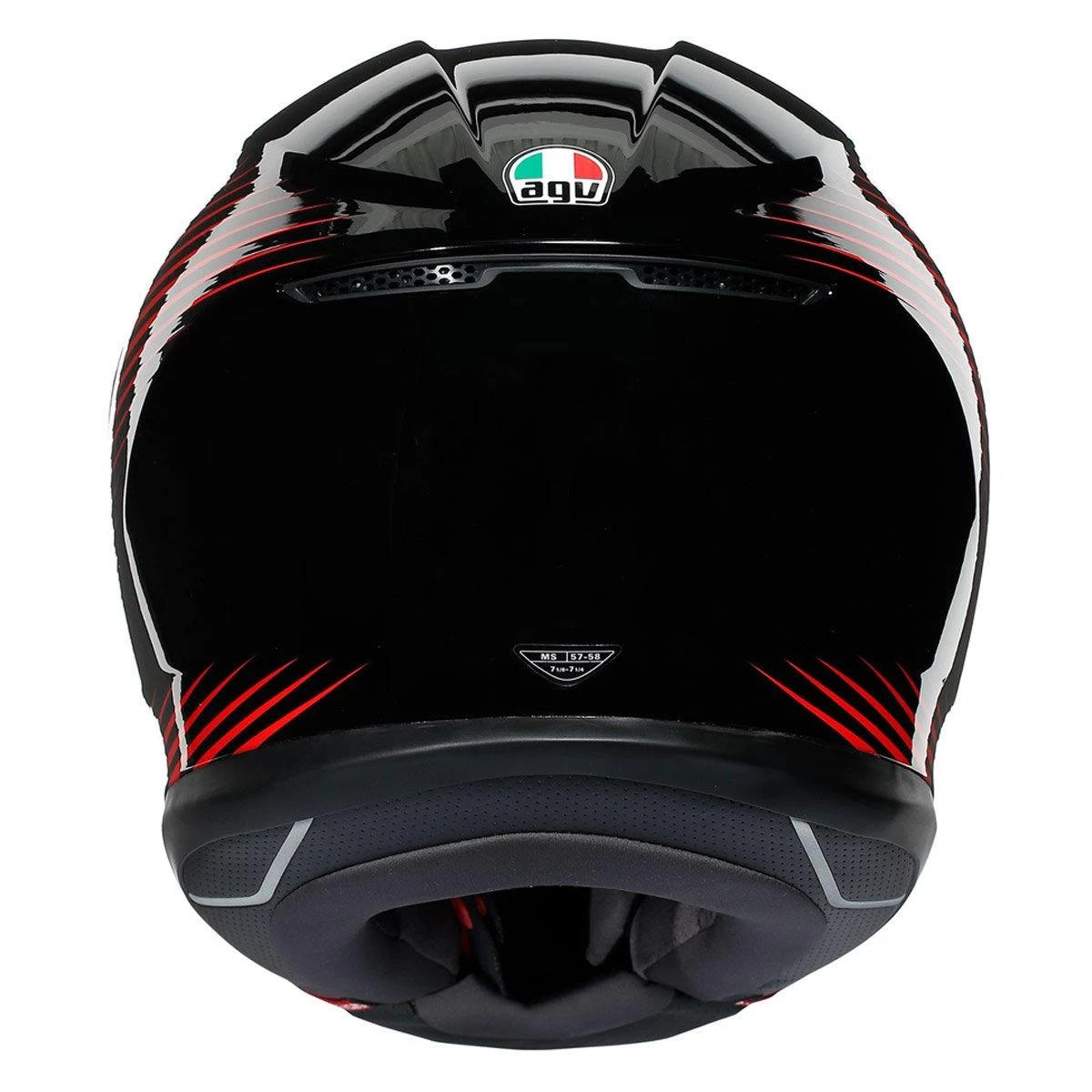 AGV K6 Rush Helmet - Black Red - Image 4