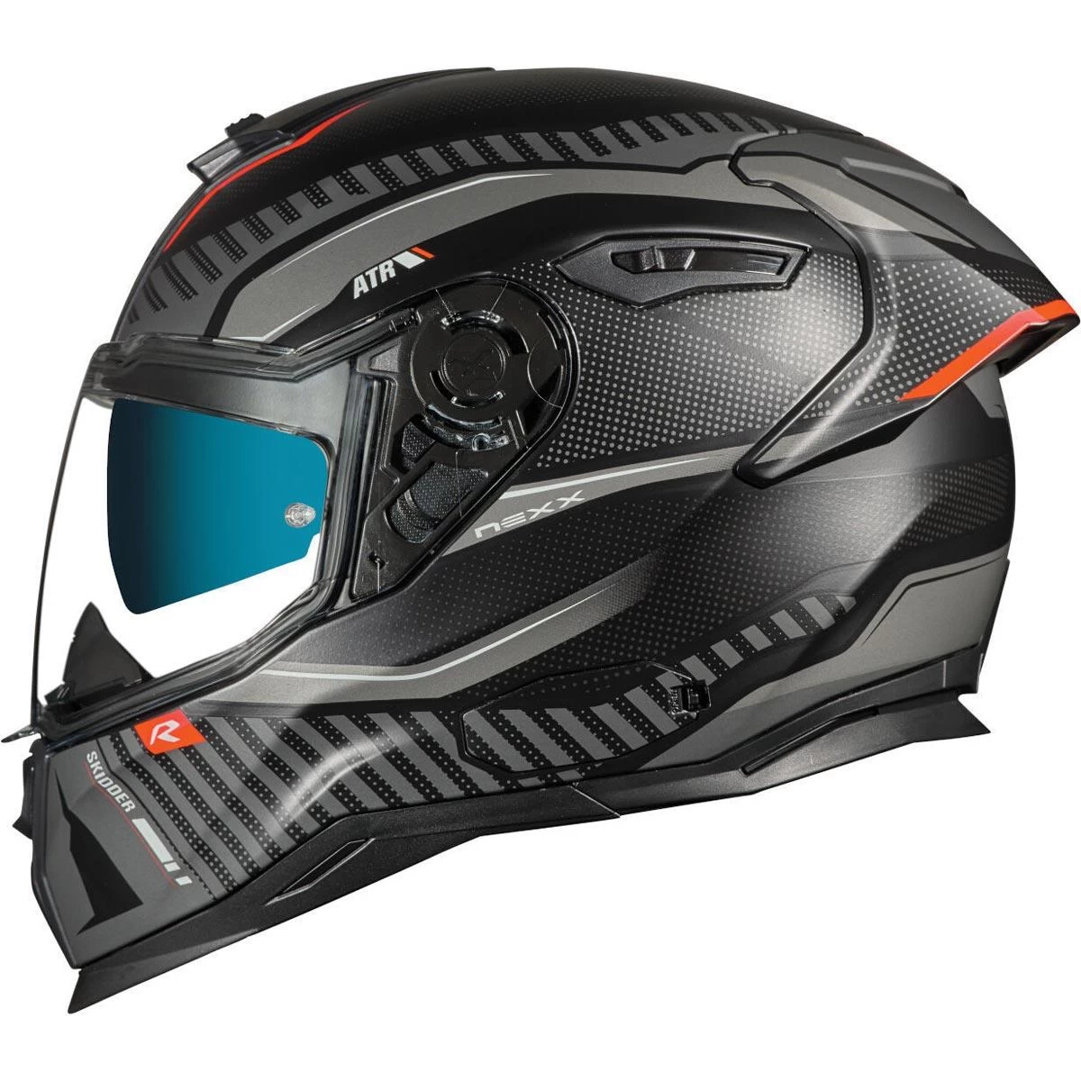 Nexx SX.100R Helmet Skidder - Black Grey - SALE