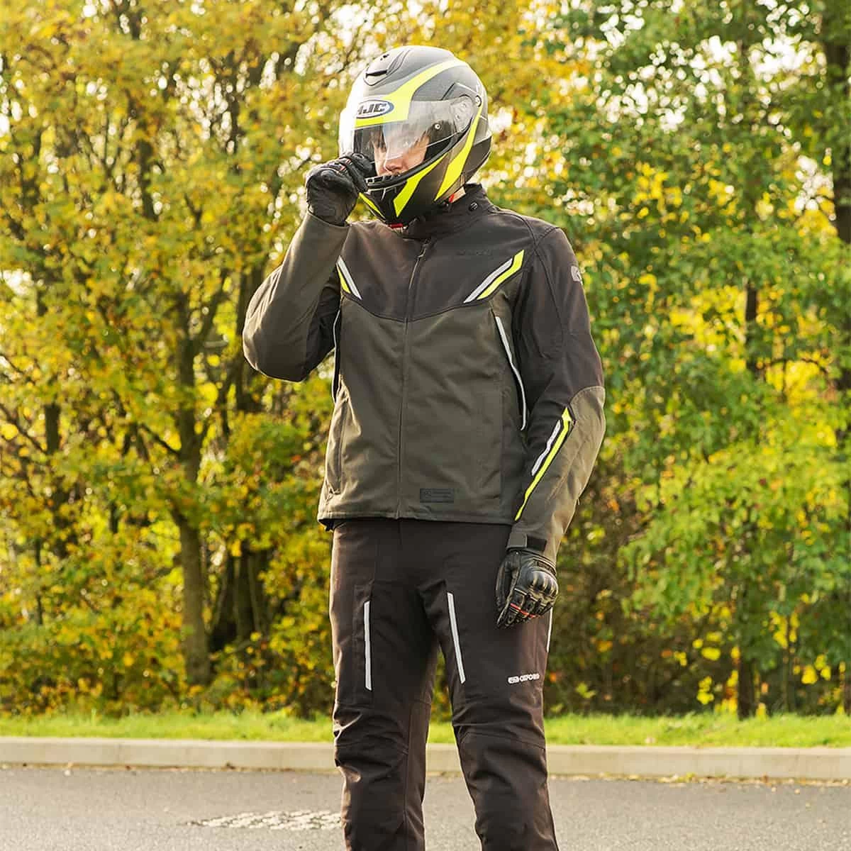 Oxford Hinterland Advanced Jacket WP - Black Grey Fluo - Image 5