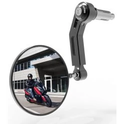 Oxford Premium Aluminium Bar End Mirror Right Side - Black
