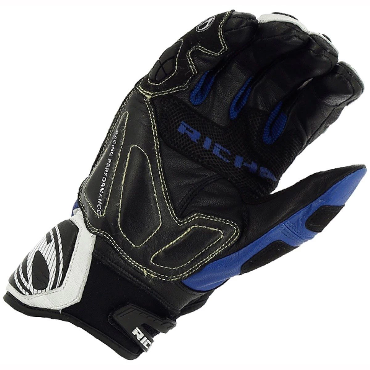 Richa Stealth Gloves - Black White Blue - Image 2