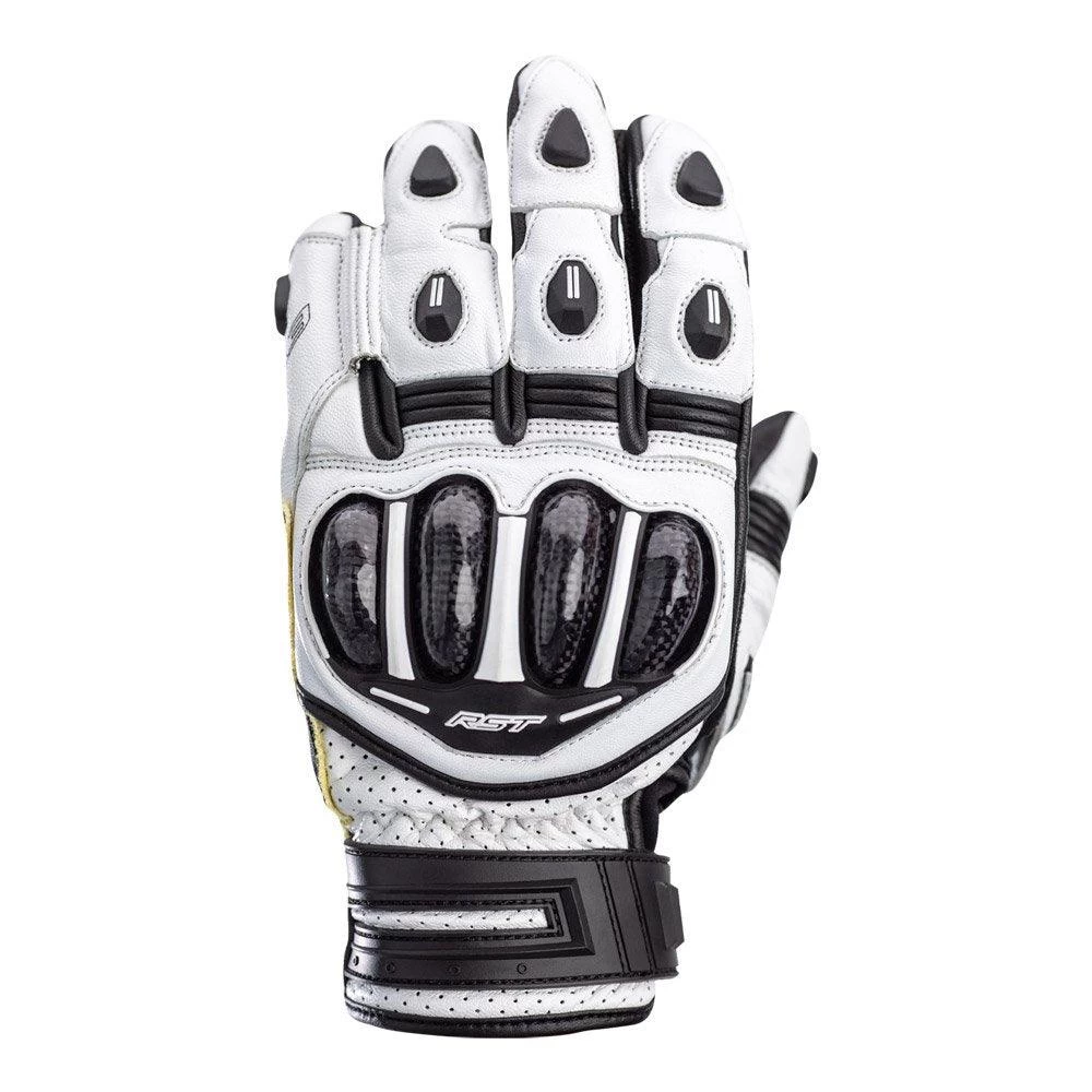 RST Tractech Evo 4 Short Gloves CE - White Black