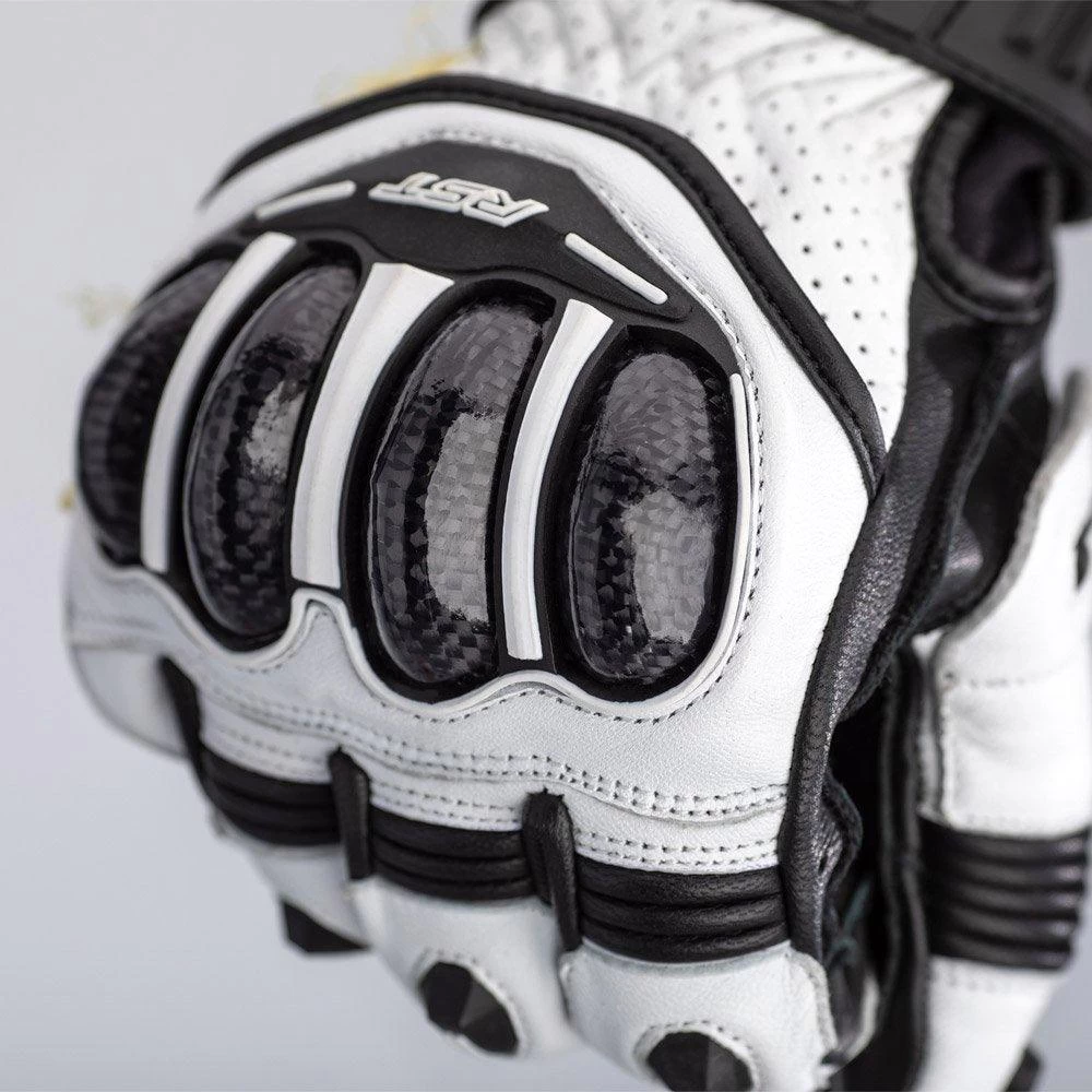 RST Tractech Evo 4 Short Gloves CE - White Black - Image 3