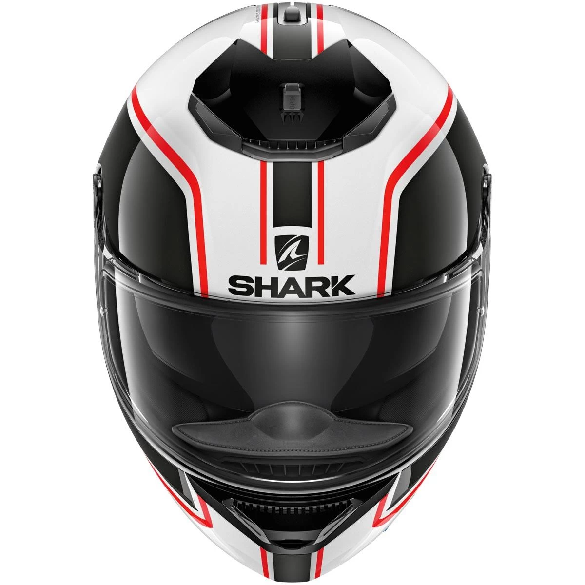 Shark Spartan Priona WKR Helmet - White Black Red - SALE - Image 3