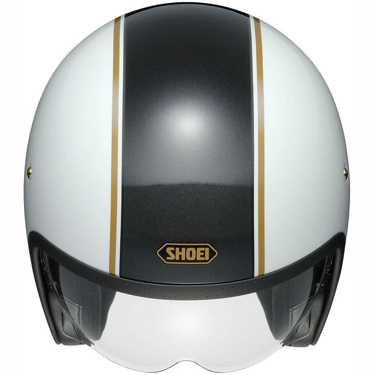 Shoei J-O Carburettor TC6 Helmet - White Black Gold - Image 2