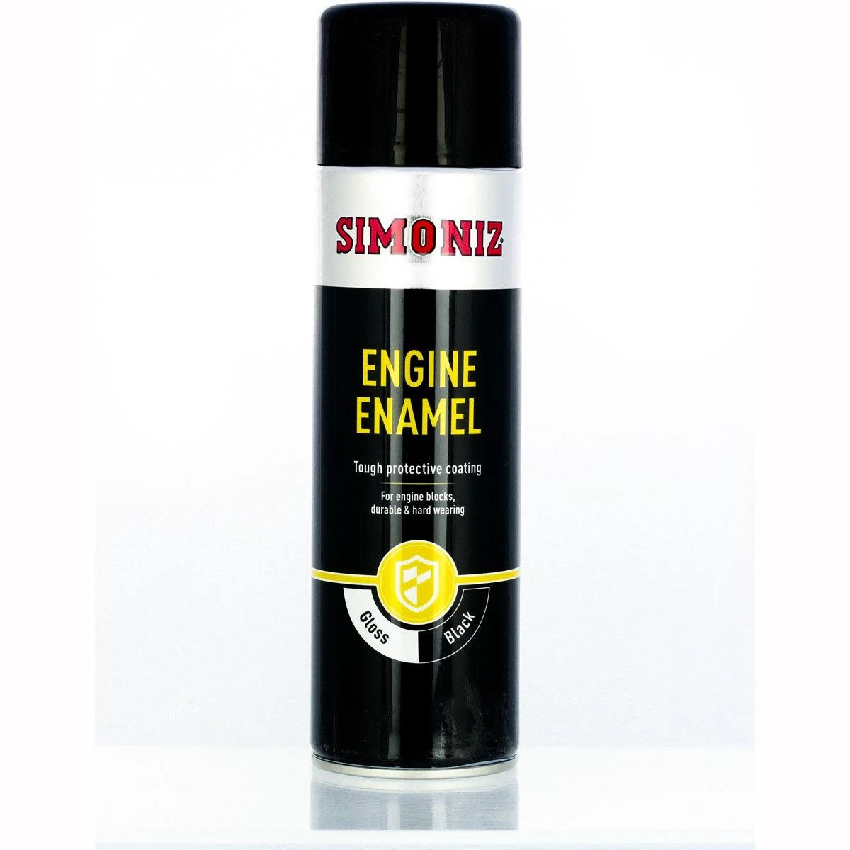 Simoniz Gloss Black Engine Enamel One Coat Tough Paint Spray Can - 500ml