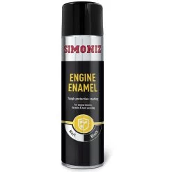 Simoniz Matt Black Engine Enamel One Coat Tough Paint Spray Aerosol Can - 500ml