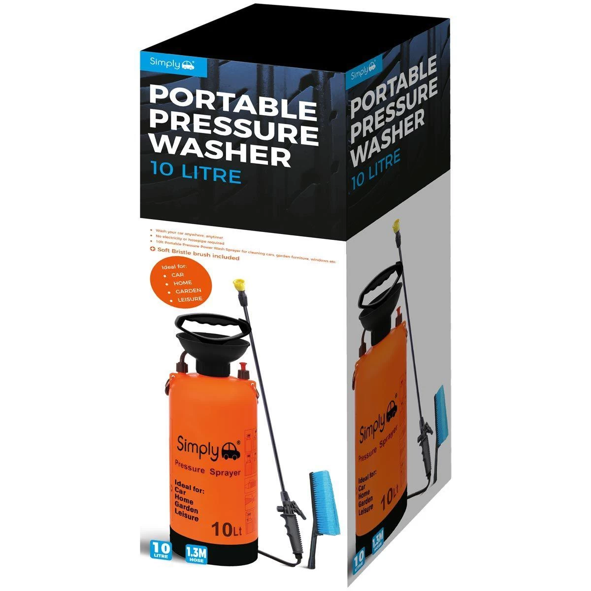 Simply Portable Pressure Sprayer With Brush 10 Litres