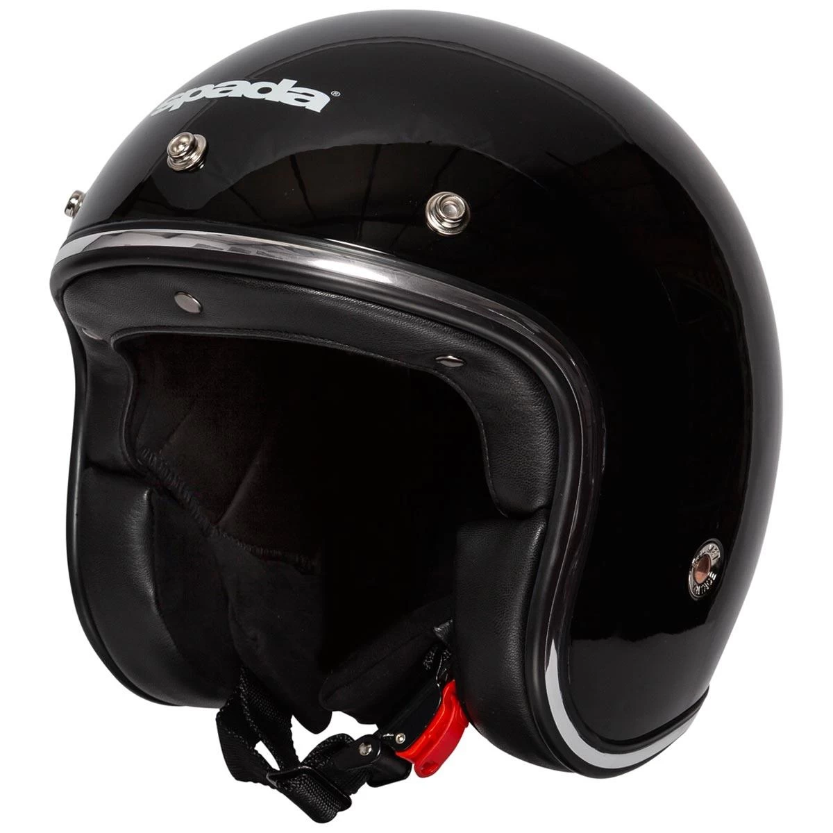 Spada Open Face Classic Helmet - Black