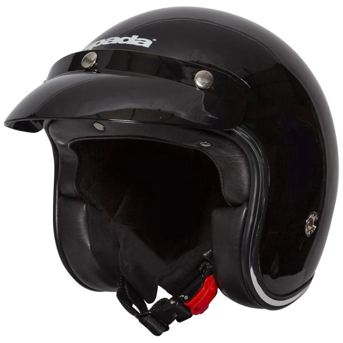 Spada Open Face Classic Helmet - Black - Image 3